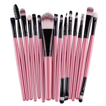 15-Piece Makeup Brush Set | Complete Face & Eye Kit – Luxurella
