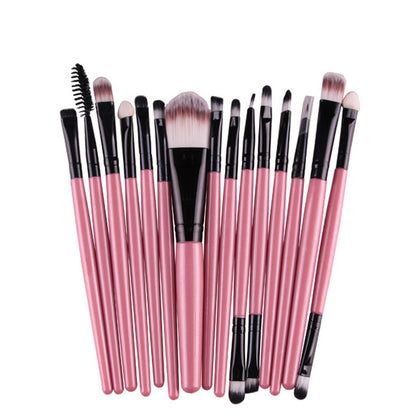 15-Piece Makeup Brush Set | Complete Face & Eye Kit – Luxurella