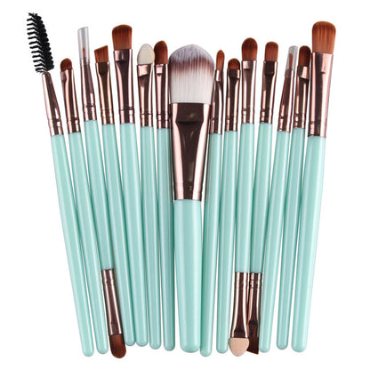 15-Piece Makeup Brush Set | Complete Face & Eye Kit – Luxurella
