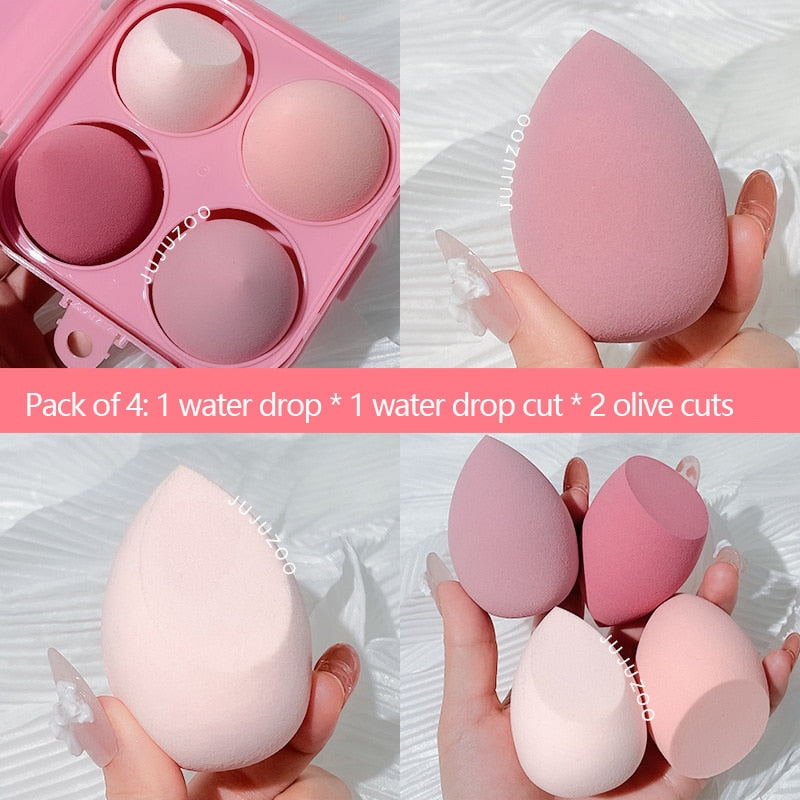 4PCS Water Drop Beauty Makeup Sponge Cosmetic Puff Blending Facial  Foundation Powder  Make Up Sponges  Accessories Maquillaje