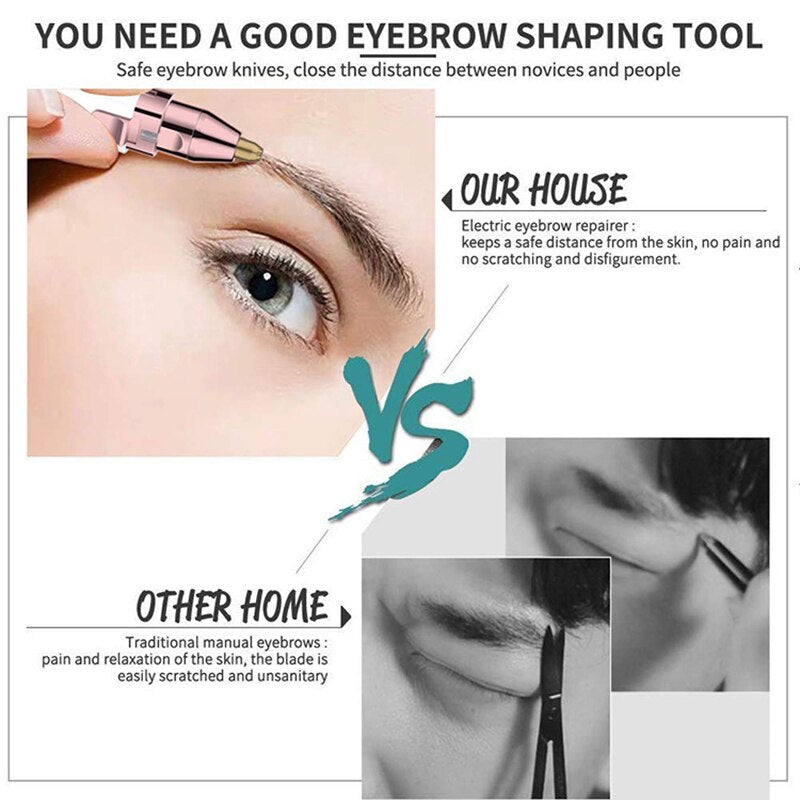 2-in-1 Eyebrow Epilator Trimmer | Precision Brow Grooming – Luxurella
