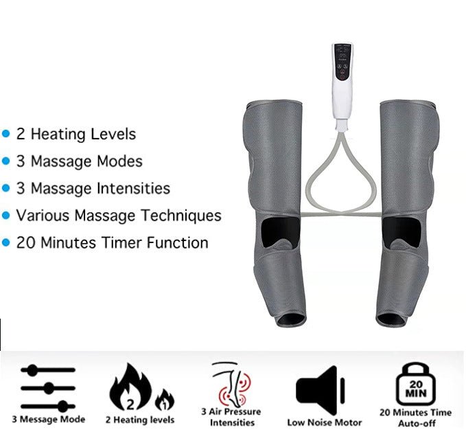 Air Pressure Leg Massager | Heat & Compression Therapy – Luxurella