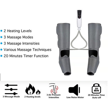 Air Pressure Leg Massager | Heat & Compression Therapy – Luxurella