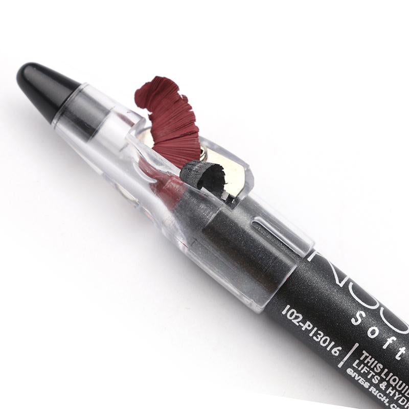 Menow 19 Color KISS PROOF Sexy Beauty Waterproof Lipstick Pen Lasting Do Not Fade Lipstick Gift 1Pcs Pencil Sharpener P13016