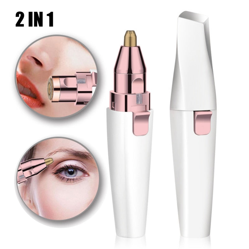 2-in-1 Eyebrow Epilator Trimmer | Precision Brow Grooming – Luxurella