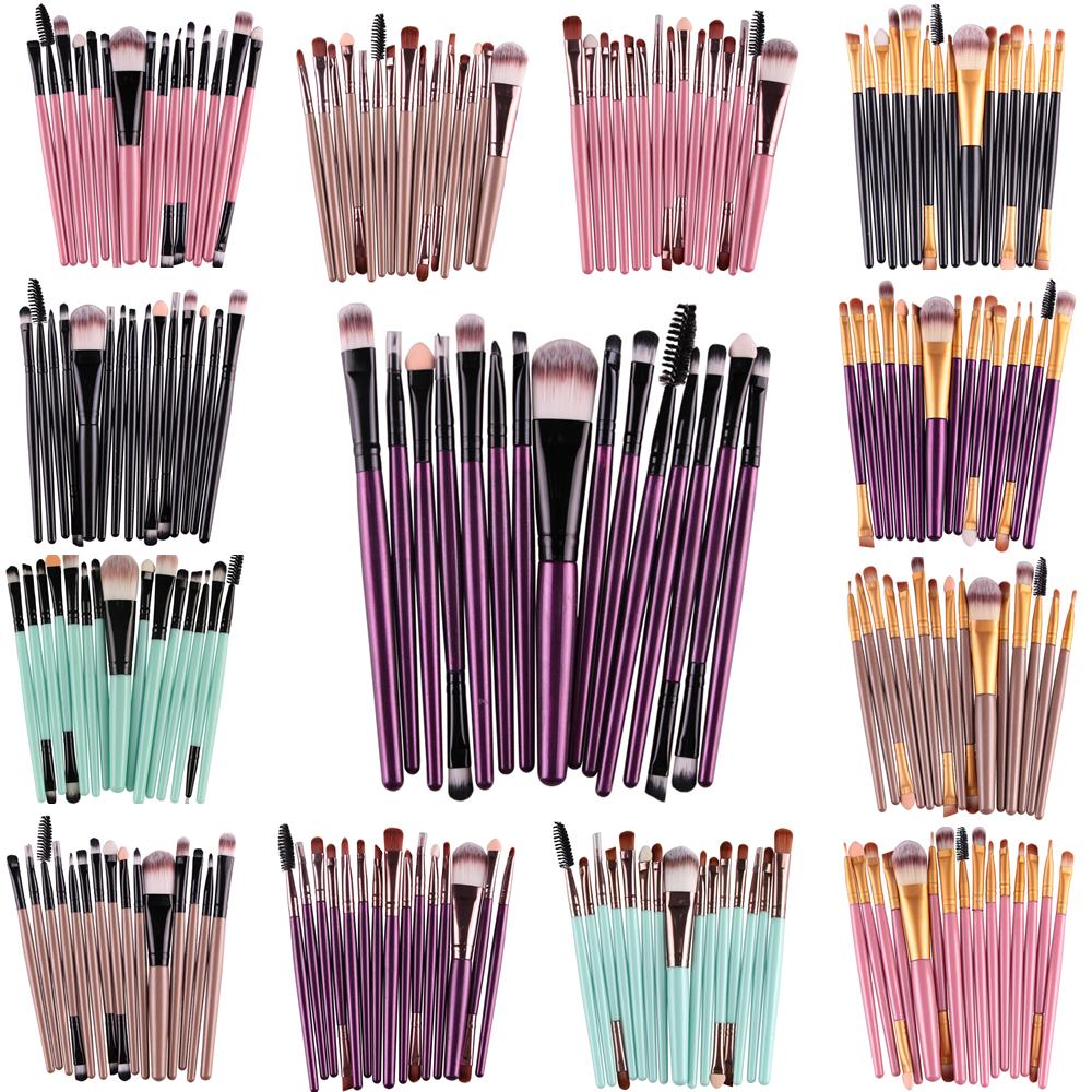 15-Piece Makeup Brush Set | Complete Face & Eye Kit – Luxurella