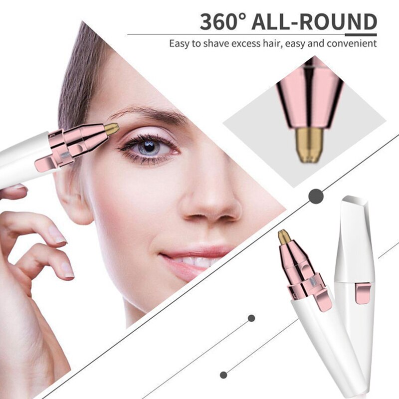 2-in-1 Eyebrow Epilator Trimmer | Precision Brow Grooming – Luxurella