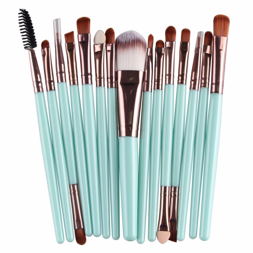 15-Piece Makeup Brush Set | Complete Face & Eye Kit – Luxurella