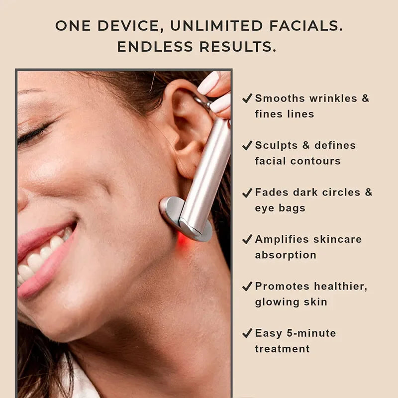Portable Eye Massage Wand | Heated Eye Massager for Puffiness & Dark Circles – Luxurella