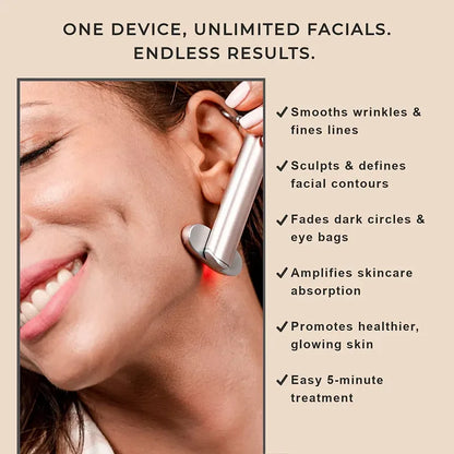 Portable Eye Massage Wand | Heated Eye Massager for Puffiness & Dark Circles – Luxurella