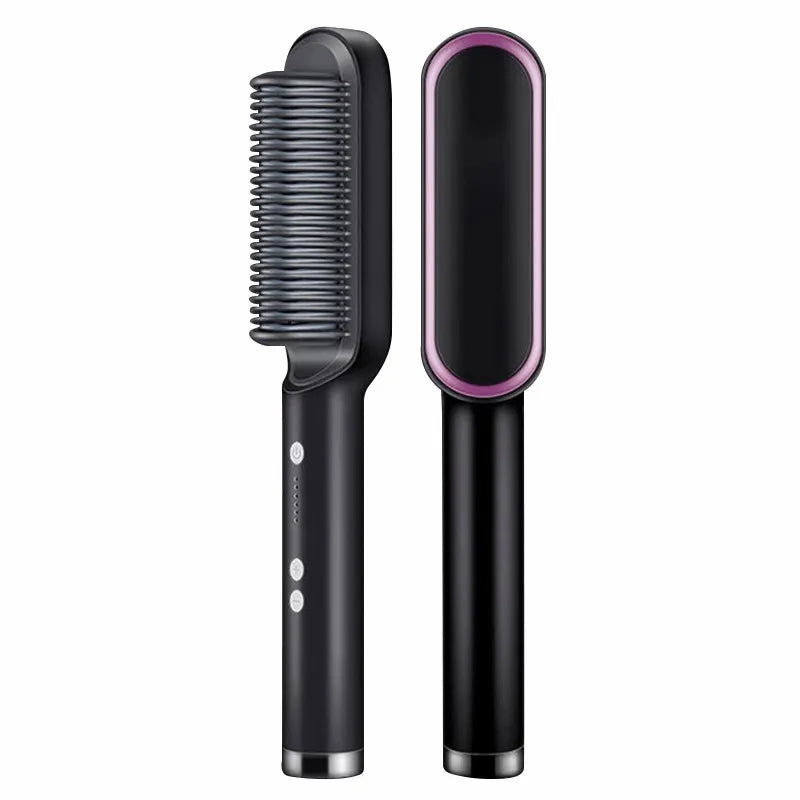 5-in-1 Hot Air Styling Brush | Hair Dryer, Straightener, Curler & Volumizing Comb – Luxurella