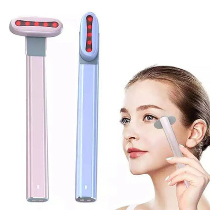 Portable Eye Massage Wand | Heated Eye Massager for Puffiness & Dark Circles – Luxurella