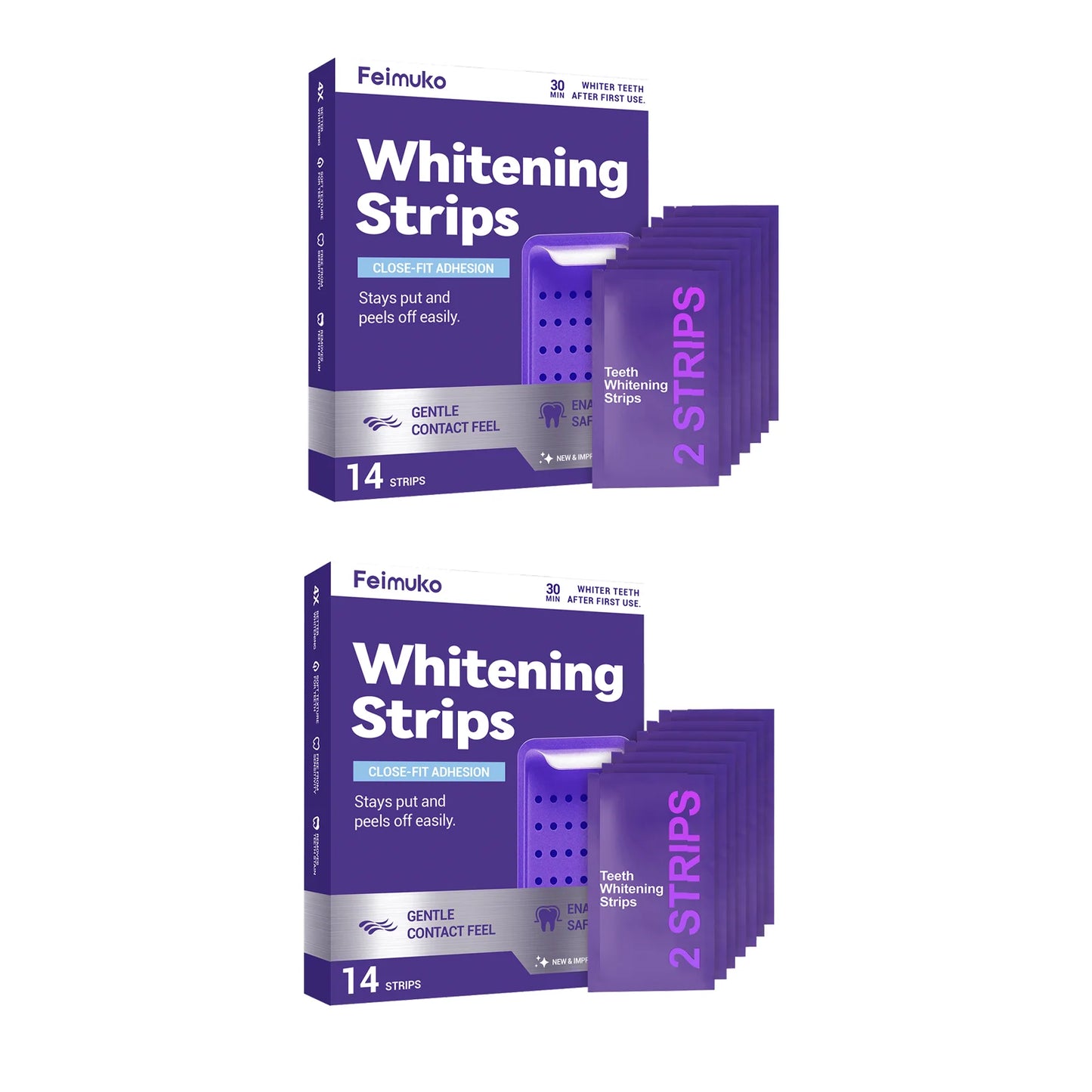 Purple Teeth Whitening Strips | Daily Oral Care Brightening Strips – Luxurella