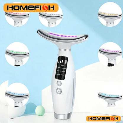 7-Color LED Neck & Face Firming Device | Portable Skin Rejuvenation Beauty Tool – Luxurella