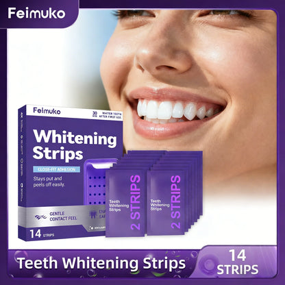Purple Teeth Whitening Strips | Daily Oral Care Brightening Strips – Luxurella