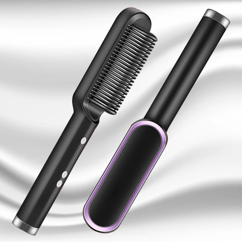 5-in-1 Hot Air Styling Brush | Hair Dryer, Straightener, Curler & Volumizing Comb – Luxurella