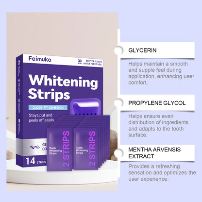 Purple Teeth Whitening Strips | Daily Oral Care Brightening Strips – Luxurella