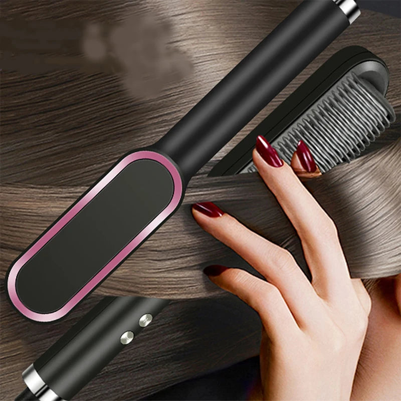 5-in-1 Hot Air Styling Brush | Hair Dryer, Straightener, Curler & Volumizing Comb – Luxurella