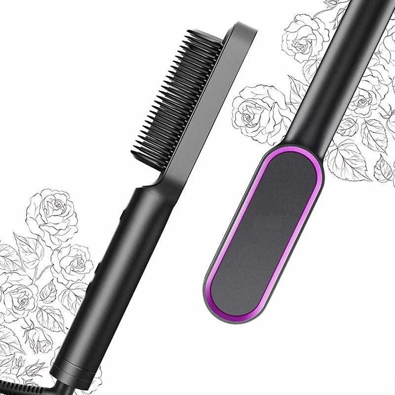 5-in-1 Hot Air Styling Brush | Hair Dryer, Straightener, Curler & Volumizing Comb – Luxurella