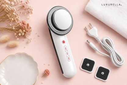 Luxurella 3-in-1 EMS Ultrasound Device - flat lay
