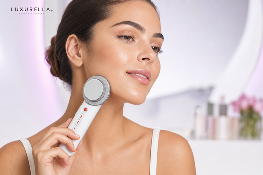 Luxurella 3-in-1 EMS Ultrasound Device - in use