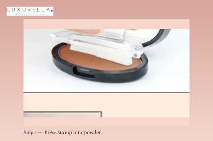 Luxurella Eyebrow Stamp Kit - press into powder