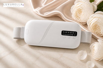 Luxurella Wireless Heat Therapy Massage Belt White - flat lay