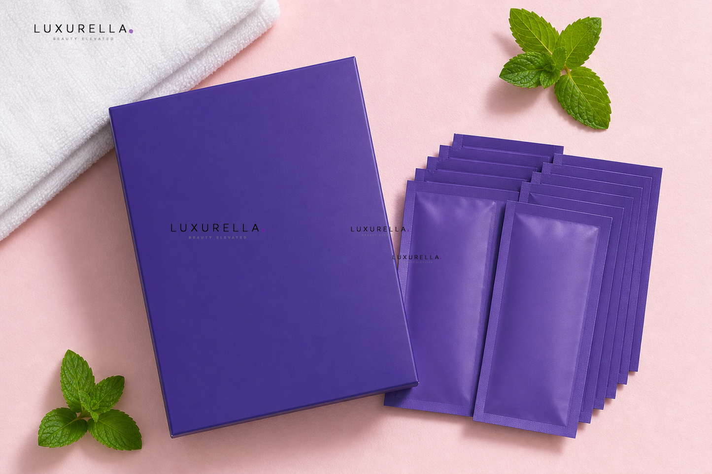 Luxurella Purple Teeth Whitening Strips - flat lay